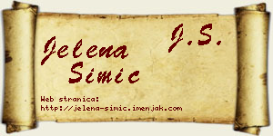 Jelena Simić vizit kartica